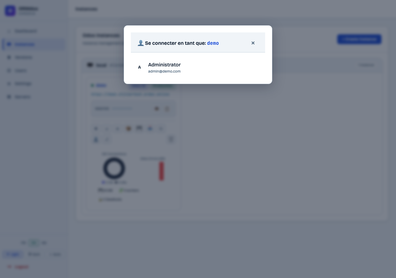 Connect as Odoo user